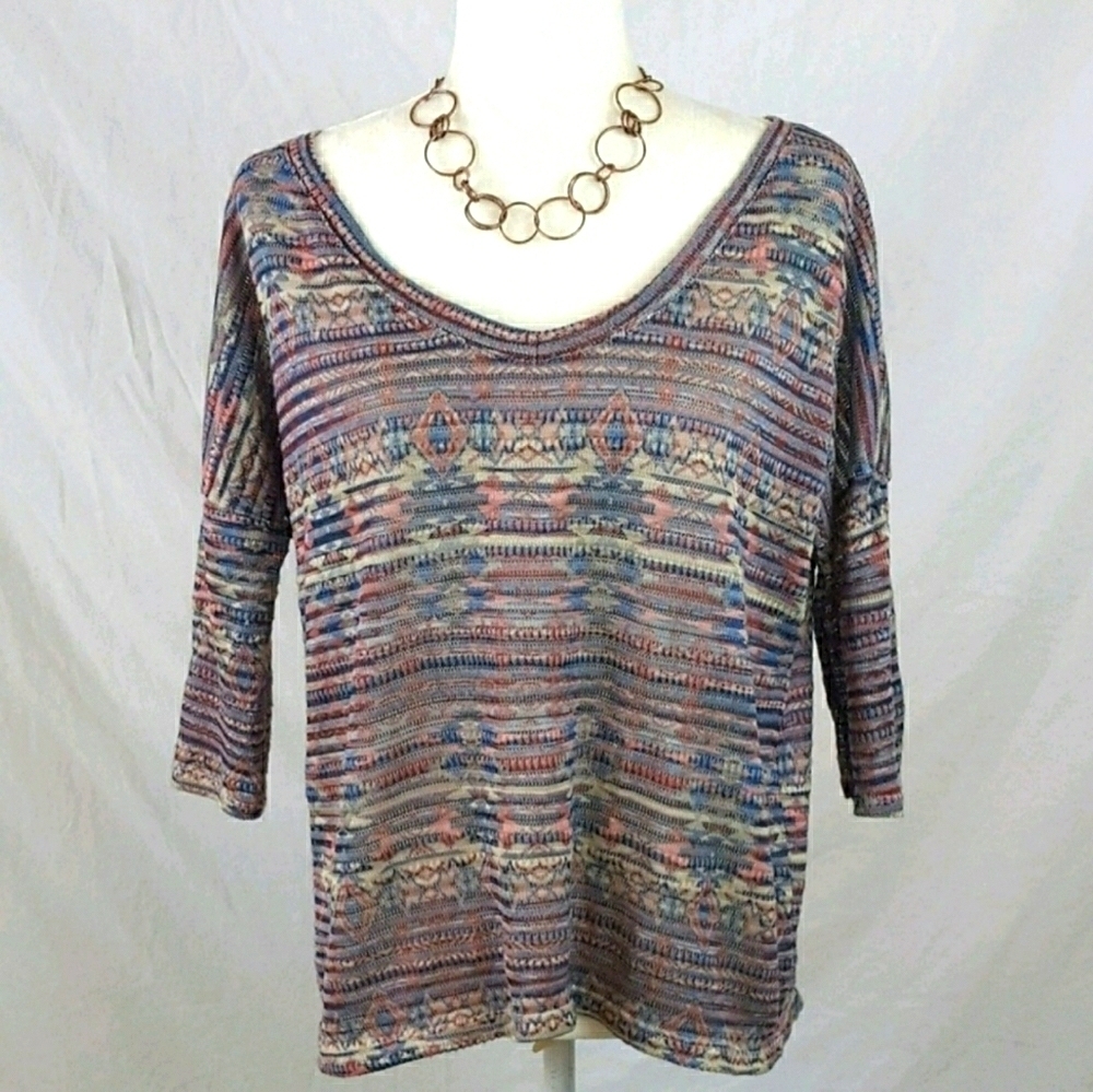 Zara -‎ Trafaluc Multi Color Open Weave Top